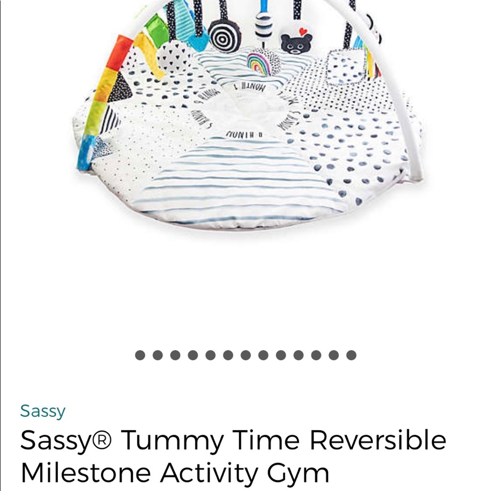 Sassy tummy time reversible milestone activity mat